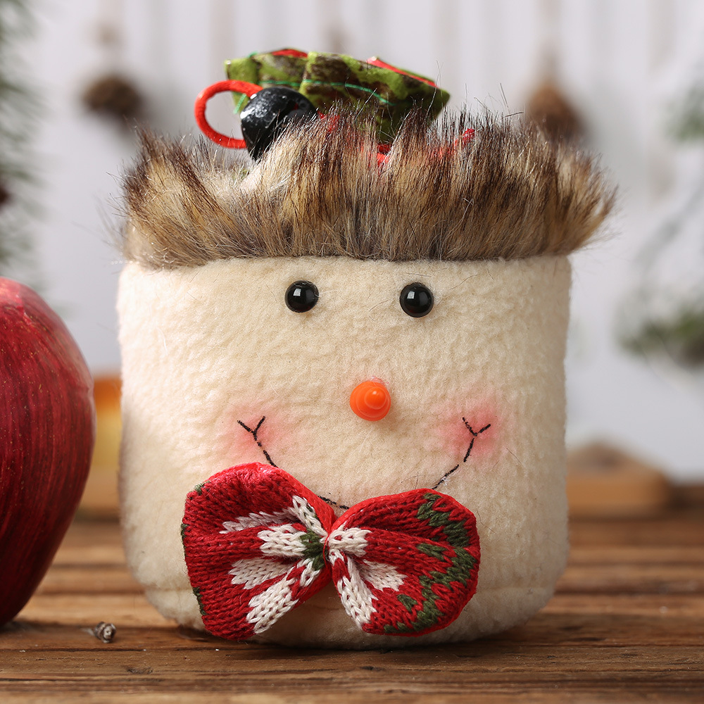 Years Cen Christmas Snowman Cartoon Bags Elderly Elk Bells Candy Bags Gift Bags For Children